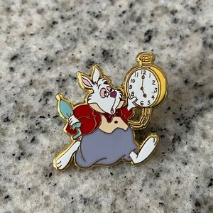 White Rabbit Disney Loungefly running late Alice in Wonderland pin